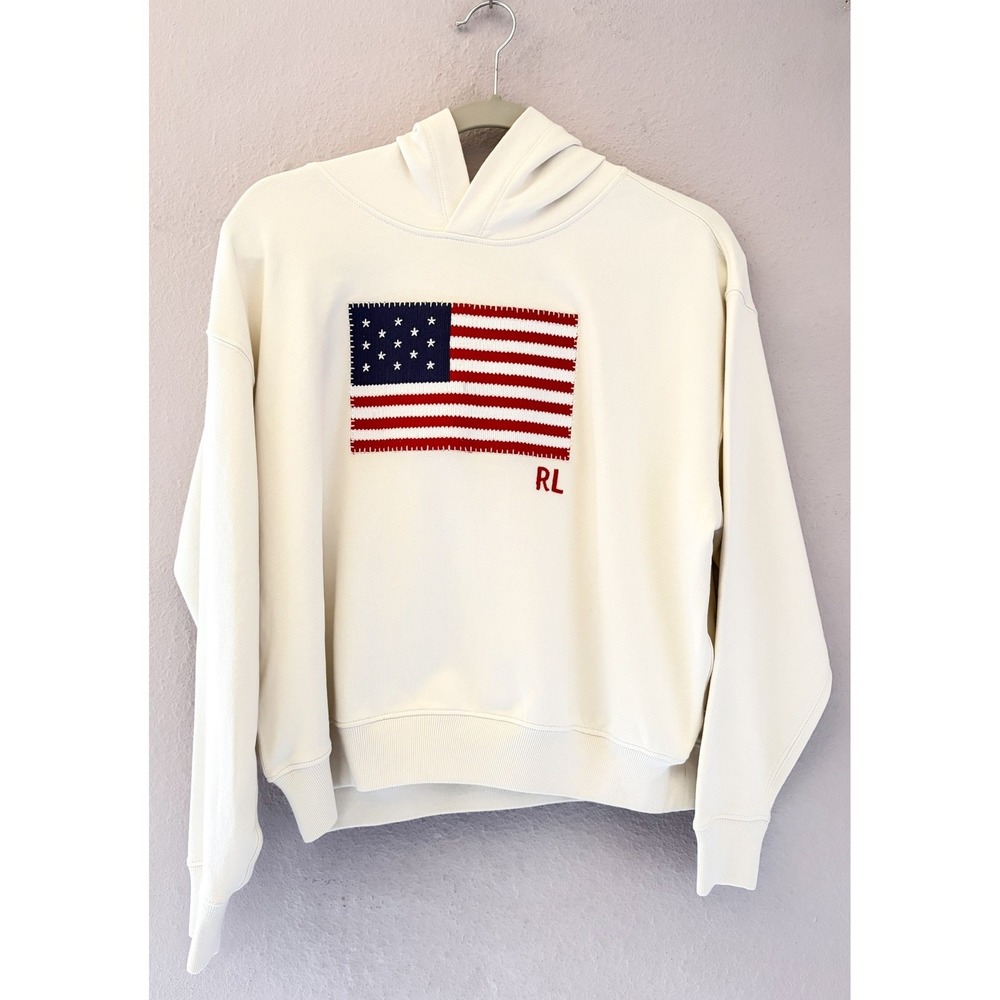 Polo Ralph Lauren Kids‎ White American Flag Hoodie Patriotic
